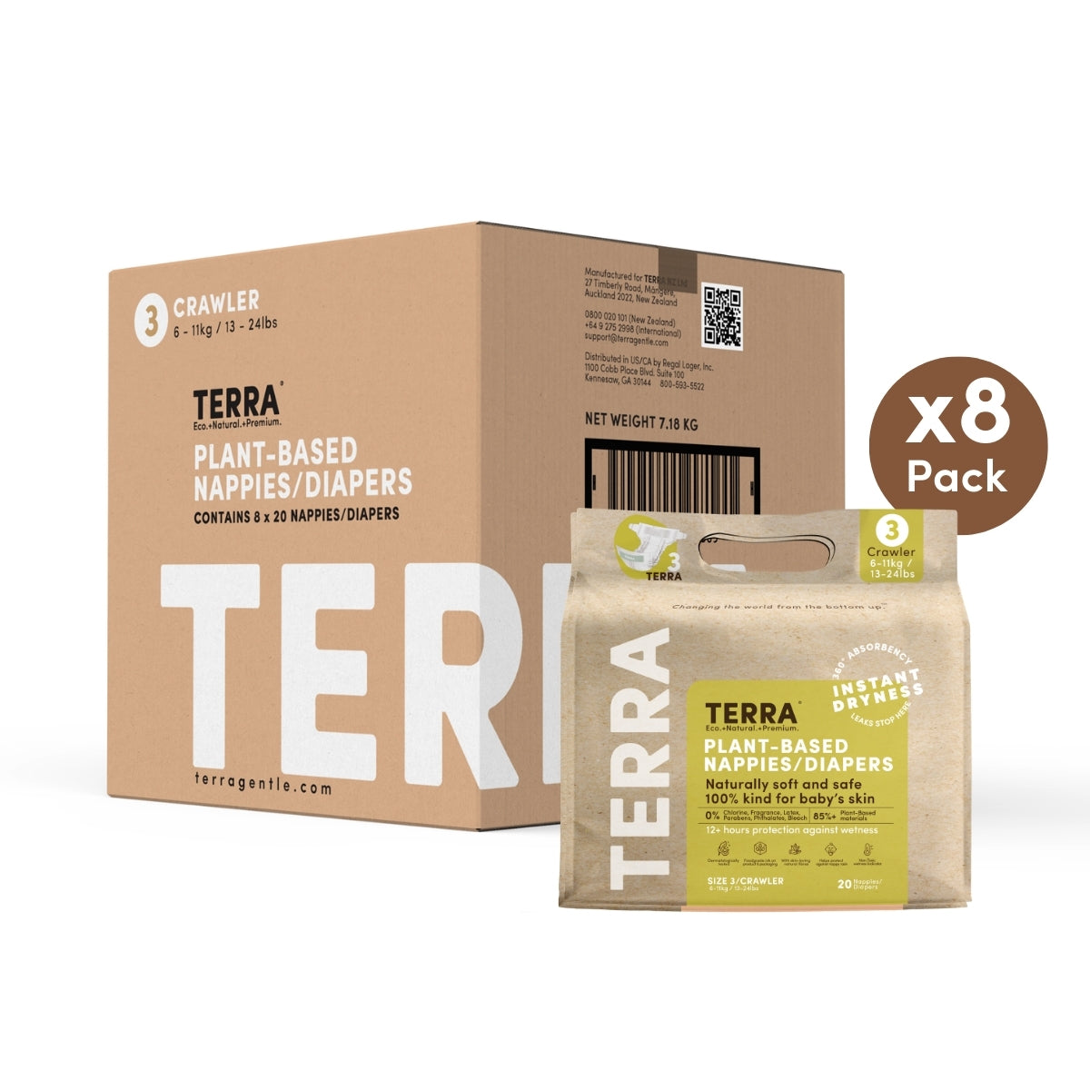 Crawler Nappies 20s TERRA