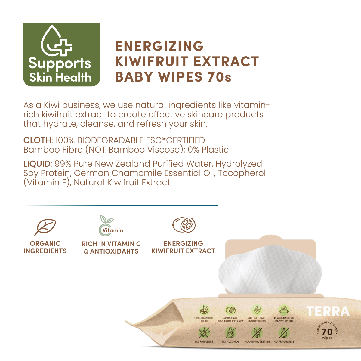 TERRA Premium Bamboo Baby Wipes