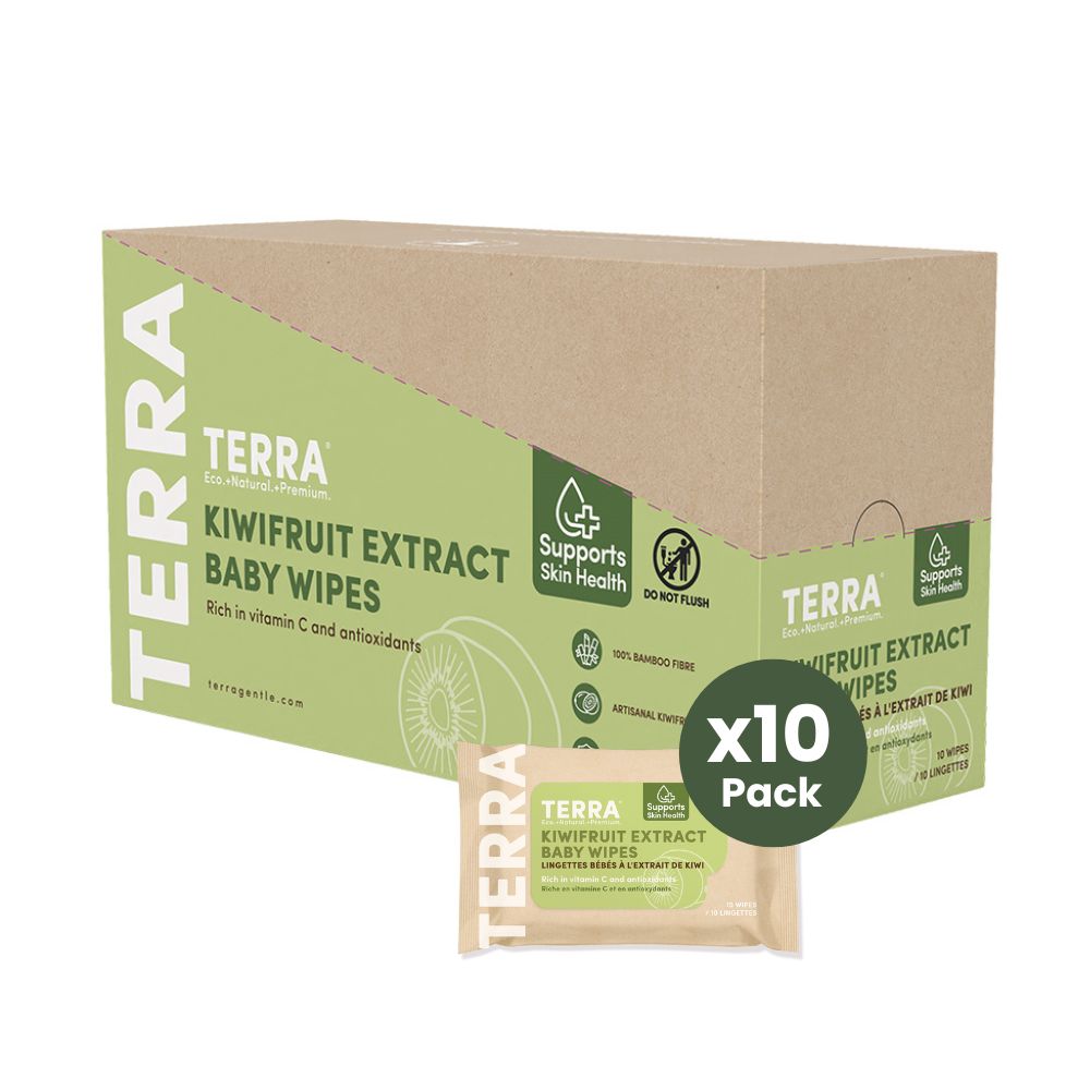 TERRA Bamboo Baby Wipes - Mini Pack 10s