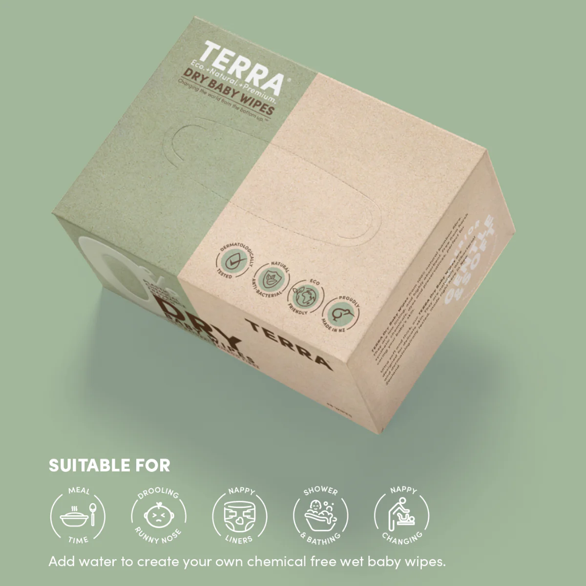 TERRA Dry Baby Wipes 48s