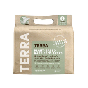 Terra plant-based nappies packaging on a white background