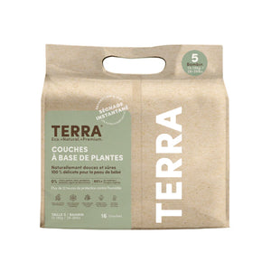 Terra eco-natural product packaging on a white background