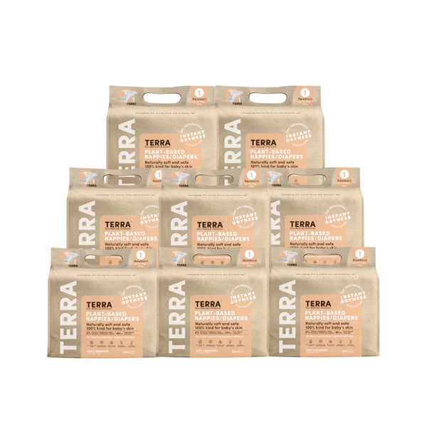 Terra plant based baby nappies multipack for newborn babies
