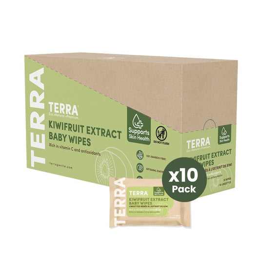 TERRA Bamboo Baby Wipes - Mini Pack 10s
