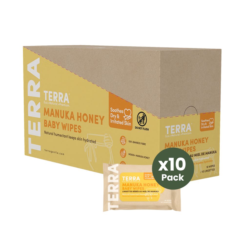 TERRA Bamboo Baby Wipes - Mini Pack 10s