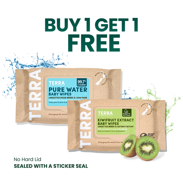 Pure Water Wipes + Kiwifruit Extract Wipes 70s Buy 1 Get 1