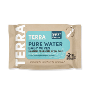 Terra Pure Water Baby Bamboo Wipes Travel Pack 24s