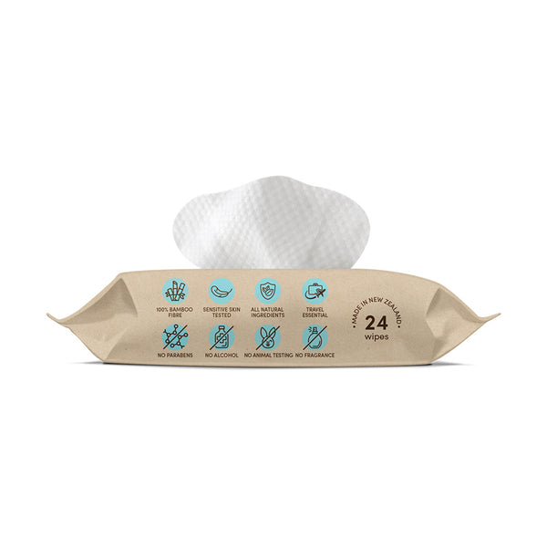 Terra Pure Water Baby Bamboo Wipes Travel Pack 24s